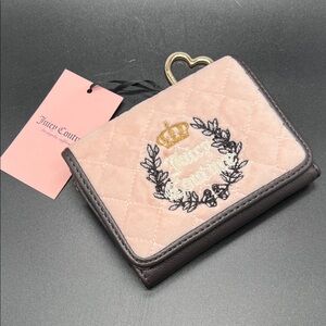 Juicy Couture Blush Quilted Pink Clay Wallet NEW